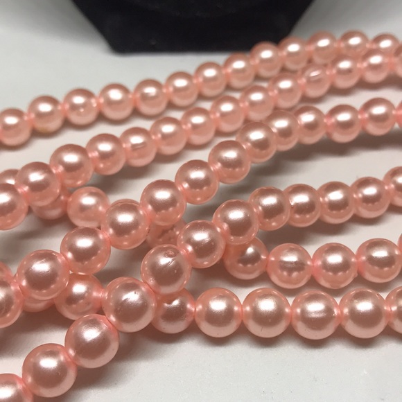 Hong Kong | Vintage | 3 Layer | Faux Pearl | Pink | Necklace | Approx. 17” - Picture 12 of 12